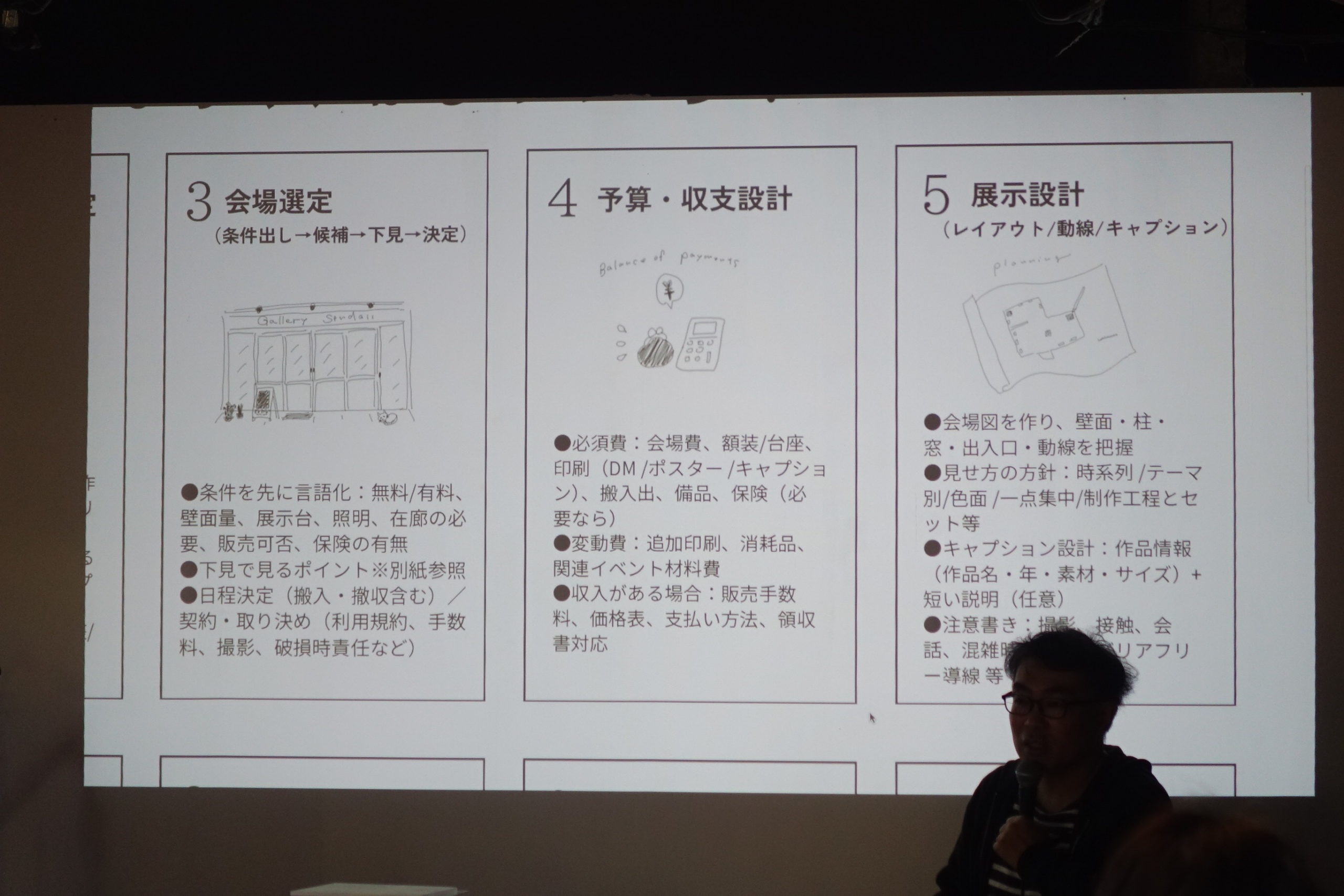 講師の関本さんが10項目について順番に解説している様子